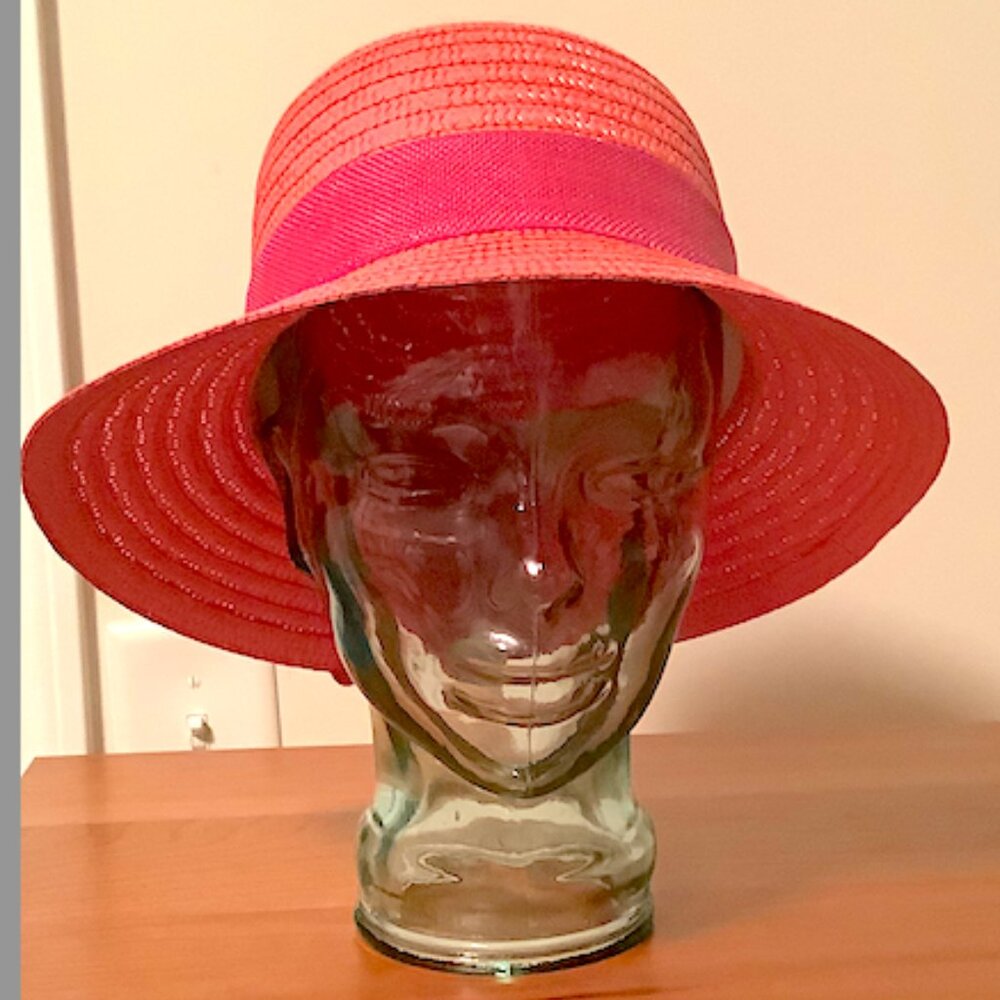Hot Pink  Summer Hat - small brim,  100% paper - New without Tags